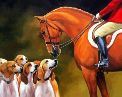 Horses And Hounds paint by numbers