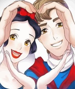 Prince Florian And Snow White paint by numbers