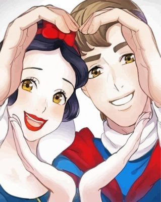 Prince Florian And Snow White paint by numbers