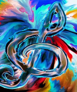 Abstract Musical Note paint by numbers