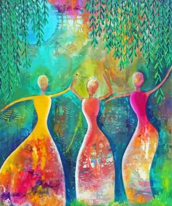 Abstract Women Dancing paint by numberss