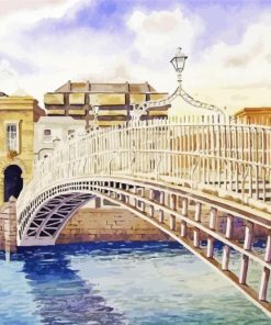 Aesthetic Halfpenny Bridge Dublin paint by numbers