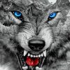 Wolf With Blue Eyes paint by numbers