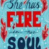 She Has Fire On Her Soul paint by numberss