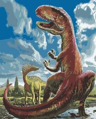Gigantosaurus Dinosaur paint by numbers
