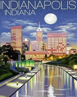 Indianapolis Poster paint by numbersess