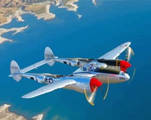 Aesthetic Lockheed P 38 Lightning Paint By Numbers