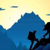 Mountaineers Silhouette Paint By Number