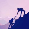 Mountaineers Silhouette Art Paint By Number