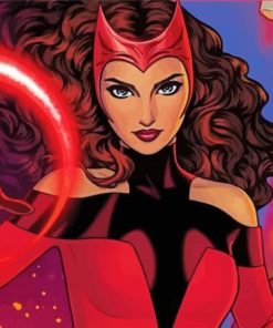Aesthetic Red Witch paint by numbers