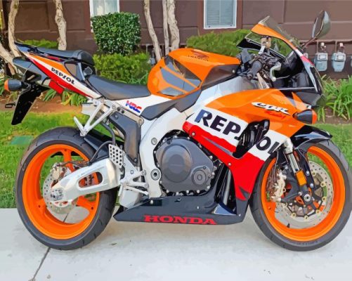 Repsol Honda Motorcycle paint by numbers