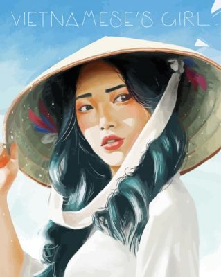 Beautiful Vietnamese Girl paint by numbers