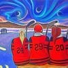 Women Hockey Art paint by numbers