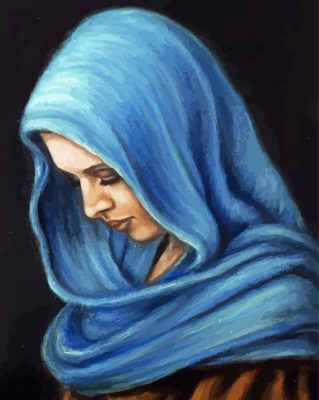 Veiled Woman paint by numbers