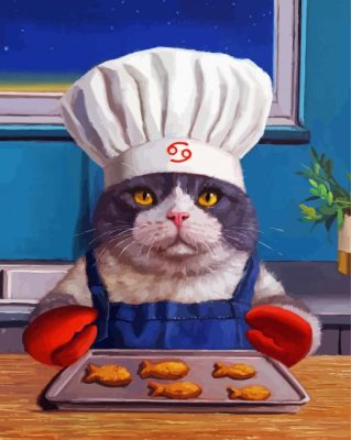 Cancer Cat paint by numbers