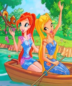 Bloom And Stella From Winx Club paint by numbers