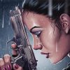 Lady With Gun paint by numbers