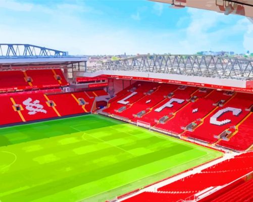 Anfield Stadium Liverpool paint by numbers