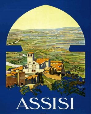 Assisi Italy paint by numbers