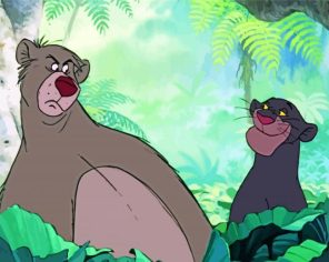 Bagheera And Baloo paint by numbers