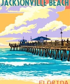 Jacksonville Pier Poster paint by numbers
