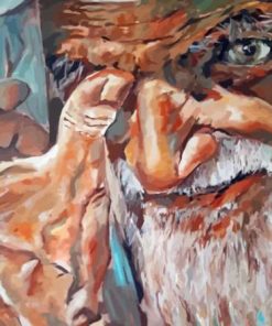 Old Man Crying Art Paint by numbers