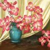 Pink Dogwood Vase paint by numbers