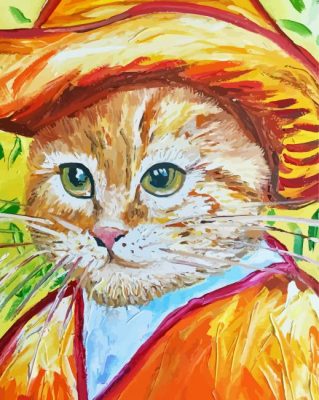 Van Gogh Cat paint by numbers