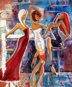 Abstract Girls Night Out paint by numbers