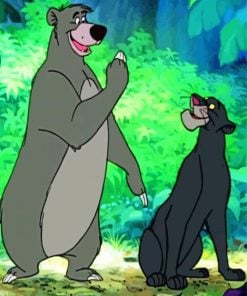 Aesthetic Bagheera And Baloo paint by numbers