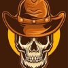 Aesthetic Cowboy Skull paint by numbers