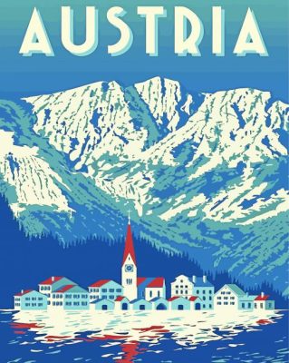 Austria Innsbruck Poster  paint by numbers 