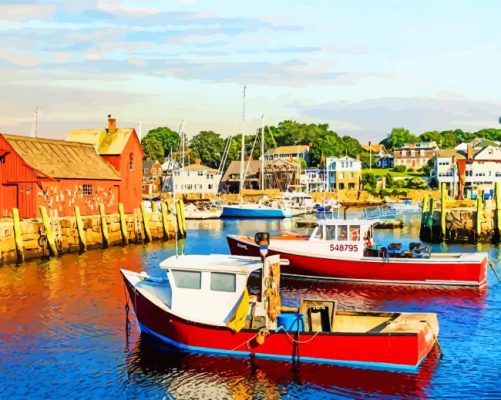 Aesthetic Rockport Massachusetts paint by numbers 