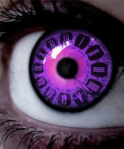 Clock Purple Eye paint by numbers