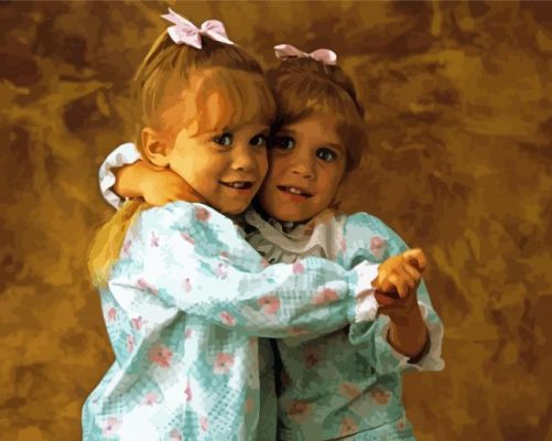 Cute Mary Kate And Ashley paint by numbers 