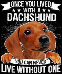 Dachshnd Dog Quote paint by numbers