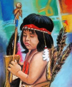 Little Boy Tribe paint by numbers
