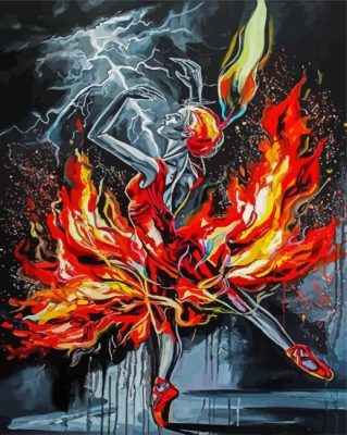 Fire Ballet paint by numbers