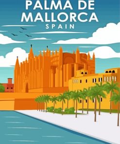 Palma Mallorca Poster paint by numbers