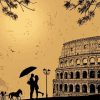 Rome Couple Silhouette paint by numbers