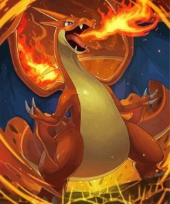Aesthetic Charizard paint by numbers