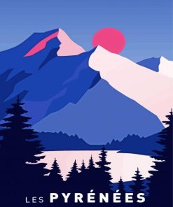 Aesthetic Pyrenees Poster paint by numbers