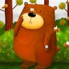 Aesthetic Bear And Bees paint by numbers