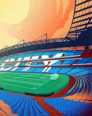 Etihad Stadium Illustration paint by numbers