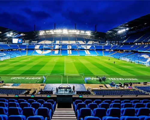 Manchester City Etihad Stadium paint by numbers