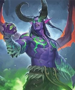 Scary Illidan Stormrage Character paint by numbers