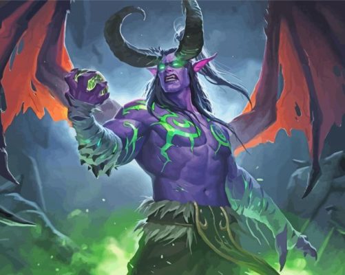 Scary Illidan Stormrage Character paint by numbers 