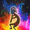 Abstract Kokopelli paint by numbers