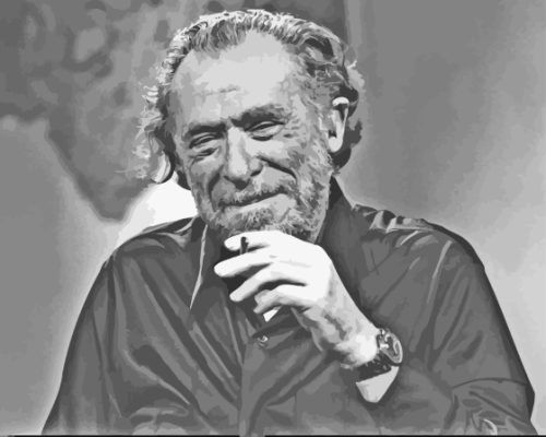 Black And White Charles Bukowski paint by numbers