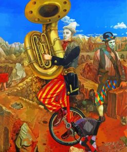 Man Playing Tuba paint by numbers